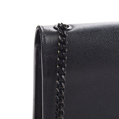 Saint Laurent Grain De Poudre Medium Classic Monogram Kate Satchel Black 11 of 12