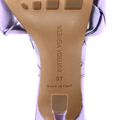 Bottega Veneta Metallic Nappa Maxi Intrecciato Lido Mule Sandals 37 Wisteria 6 of 10