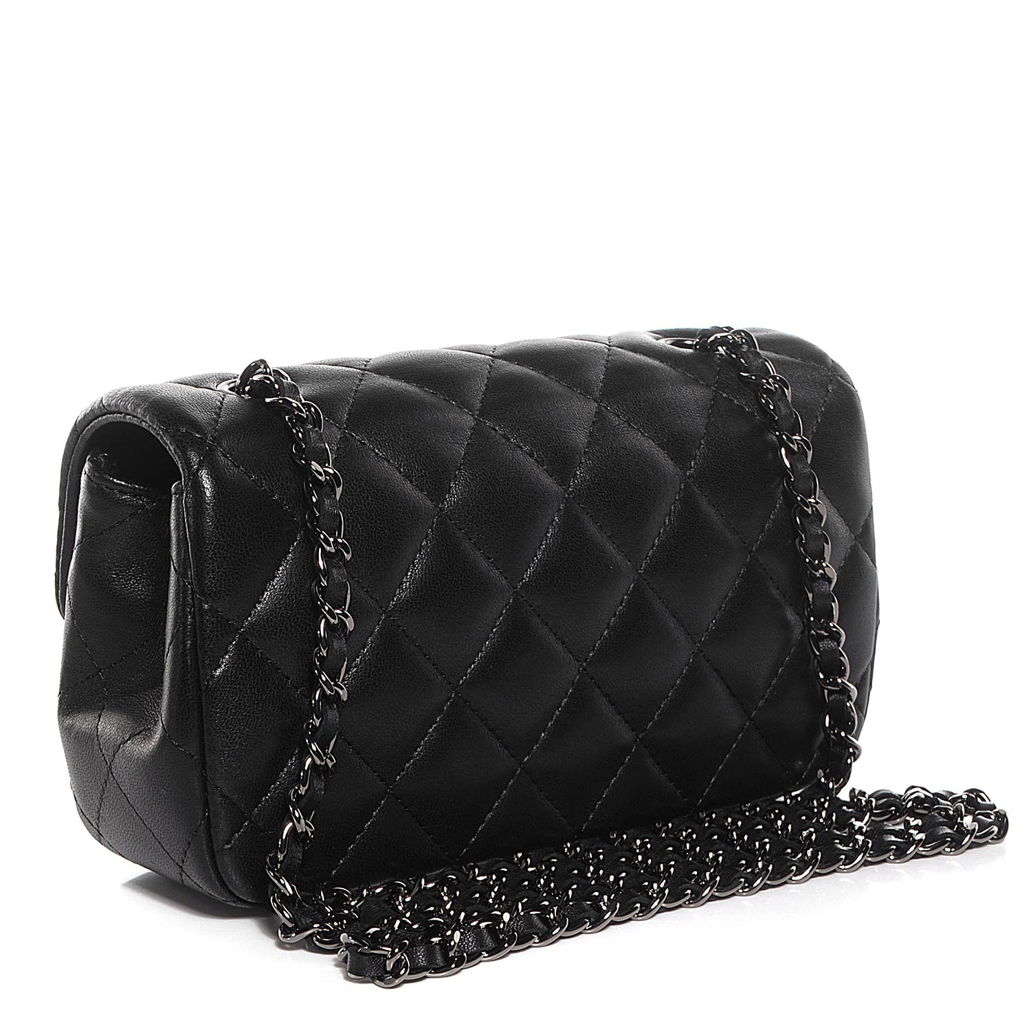 Chanel Lambskin Quilted Extra Mini Flap Black 3 of 9