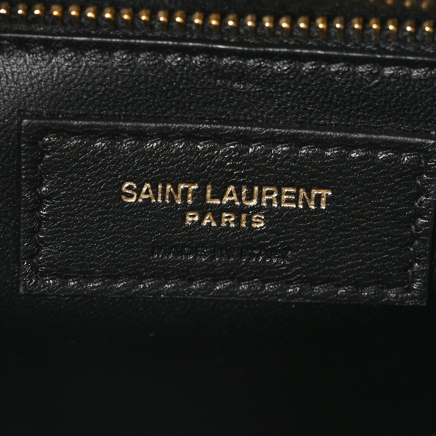 Calfskin Crocodile Embossed Gaby Satchel Black