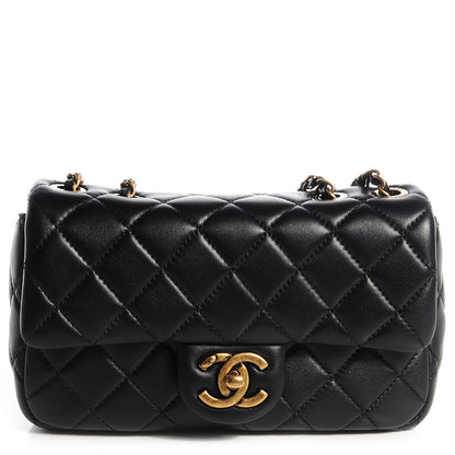 Chanel Lambskin Small Grocery By Flap Black 3 of 12