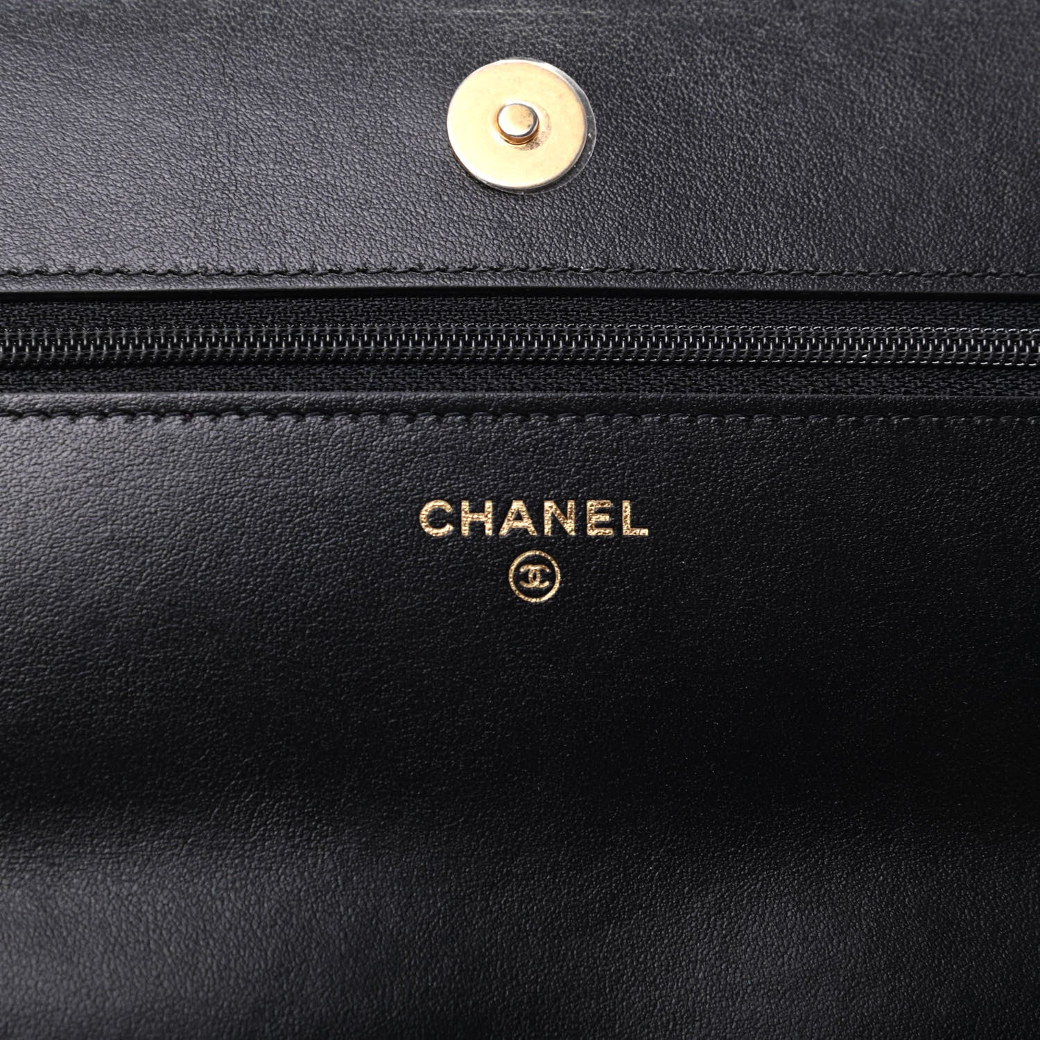Chanel Fabric Printed Chanel 19 Wallet On Chain WOC Black Multicolor 6 of 10