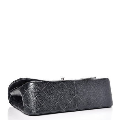 Chanel Pearly Caviar Quilted Jumbo Double Flap Grey 4 of 9