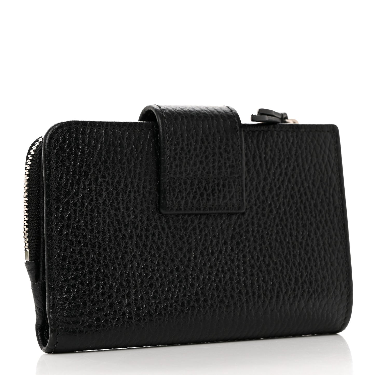 Dollar Calfskin Double G Wallet Black