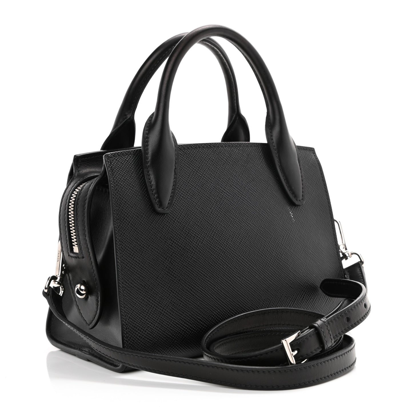 Saffiano Cuir Calfskin Small Kristen Black