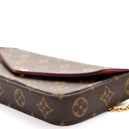 Louis Vuitton Monogram Pochette Felicie Chain Wallet Fuchsia 11 of 15