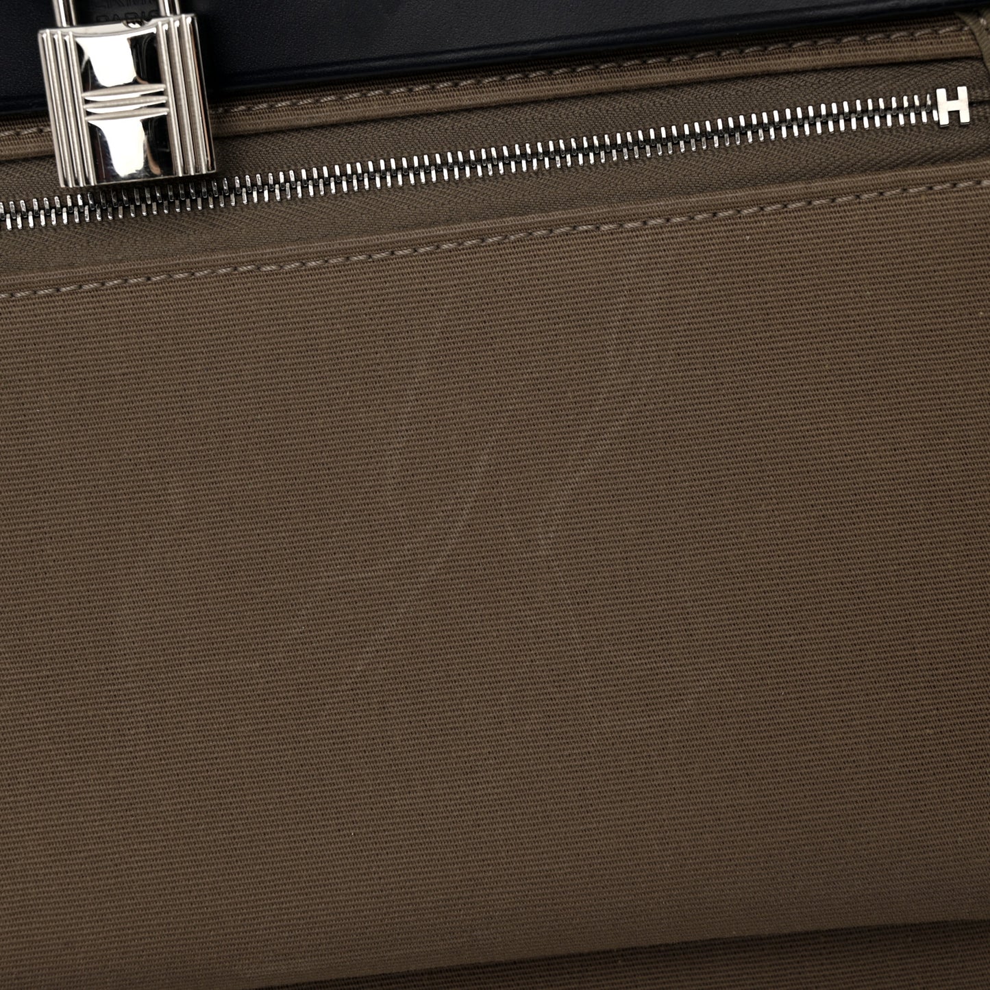 Toile Officier Vache Hunter Herbag Zip 31 PM Etoupe Bleu Indigo