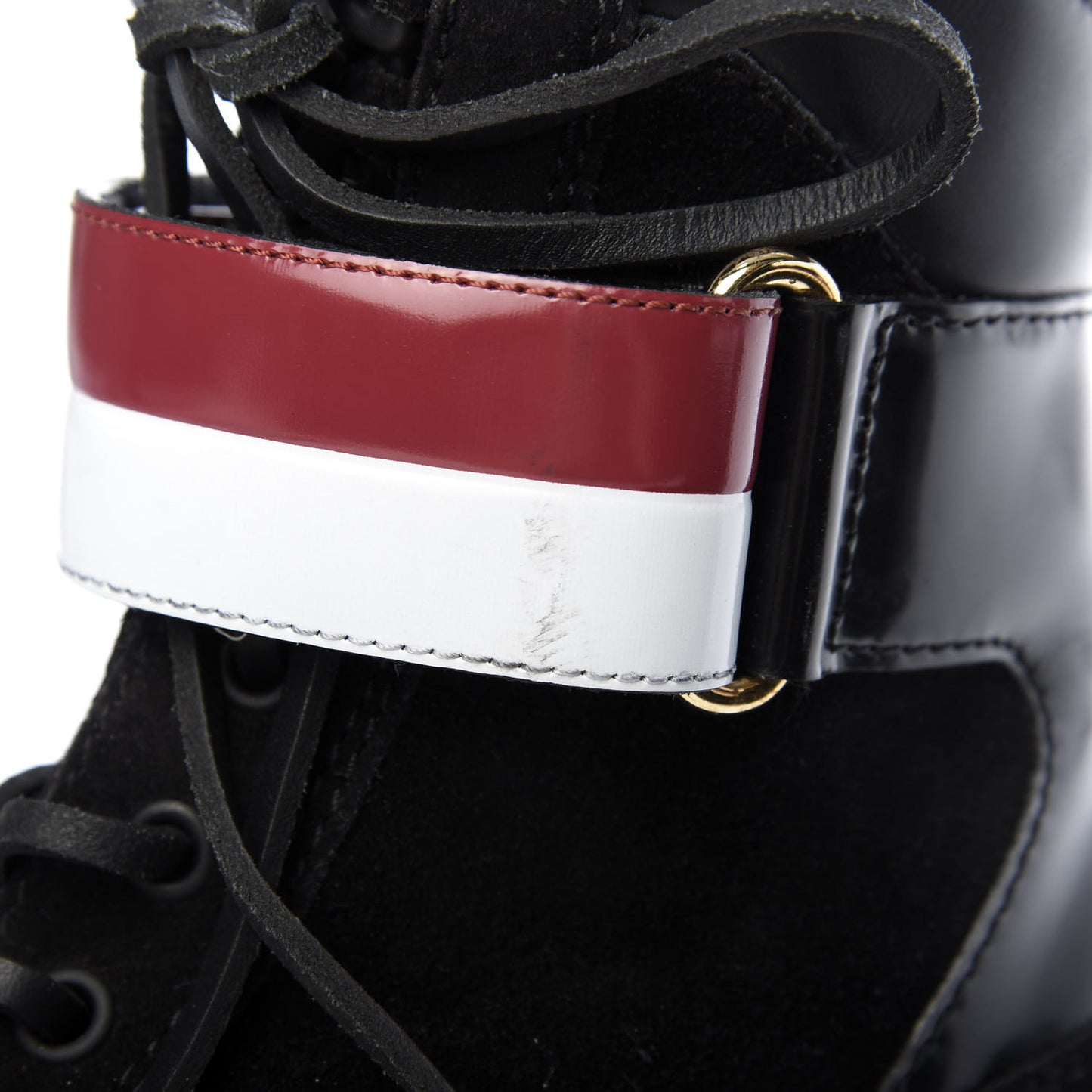 Suede Calfskin Laureate Platform Desert Boots 36 Black