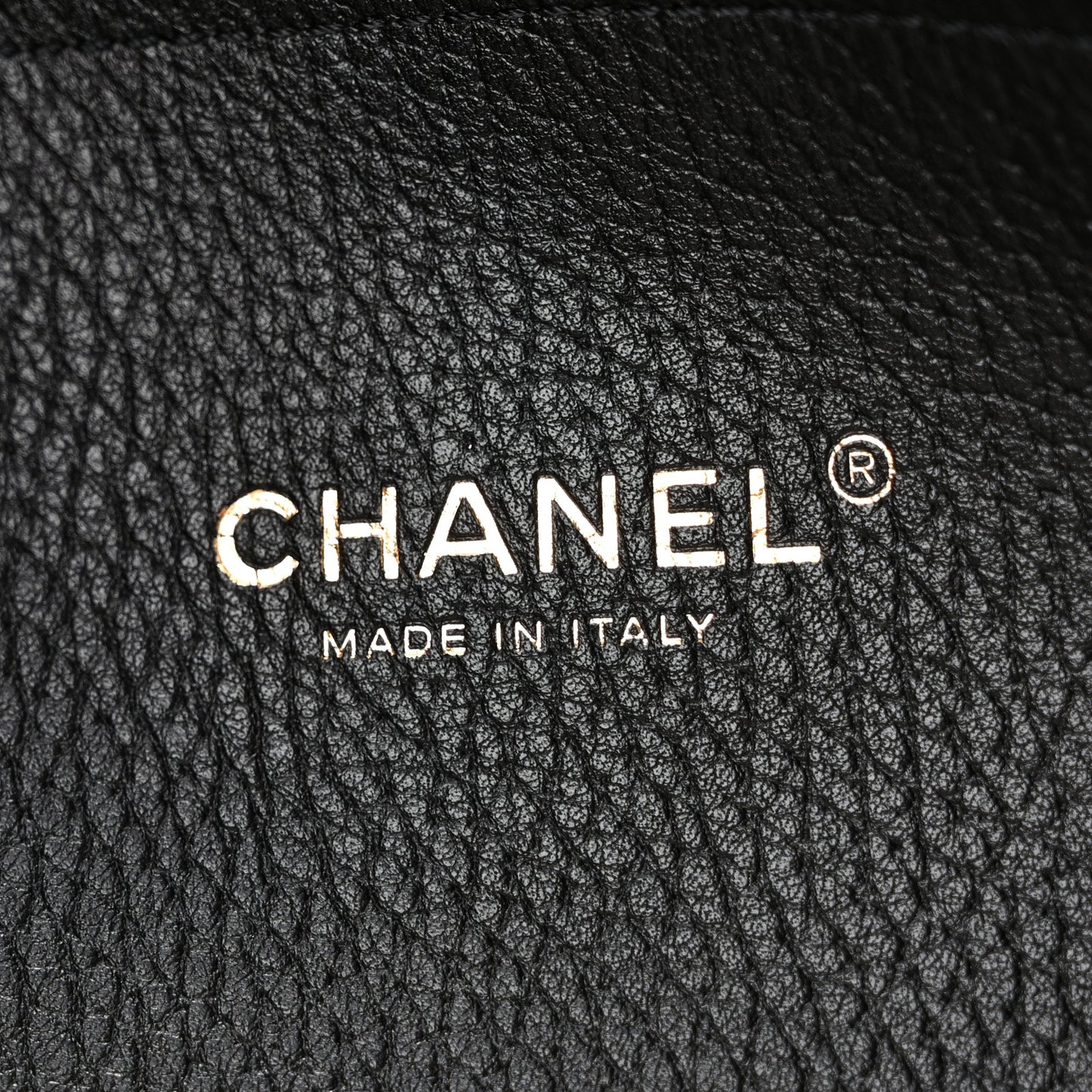 Grained Calfskin Stitched Urban Essentials Shopping Bag Black