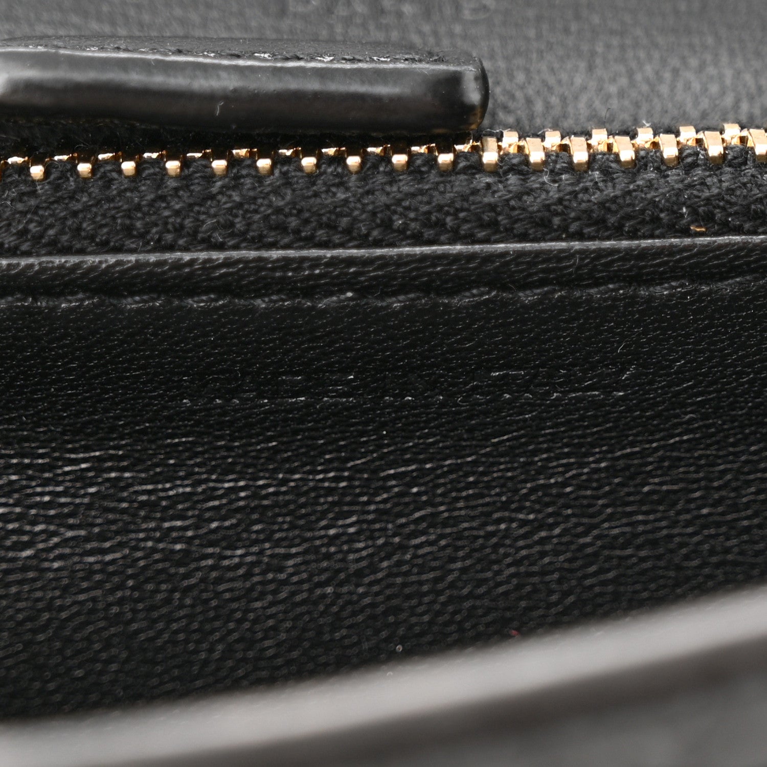 Saint Laurent Calfskin Crocodile Embossed Monogram Chain Card Case Black 7 of 11