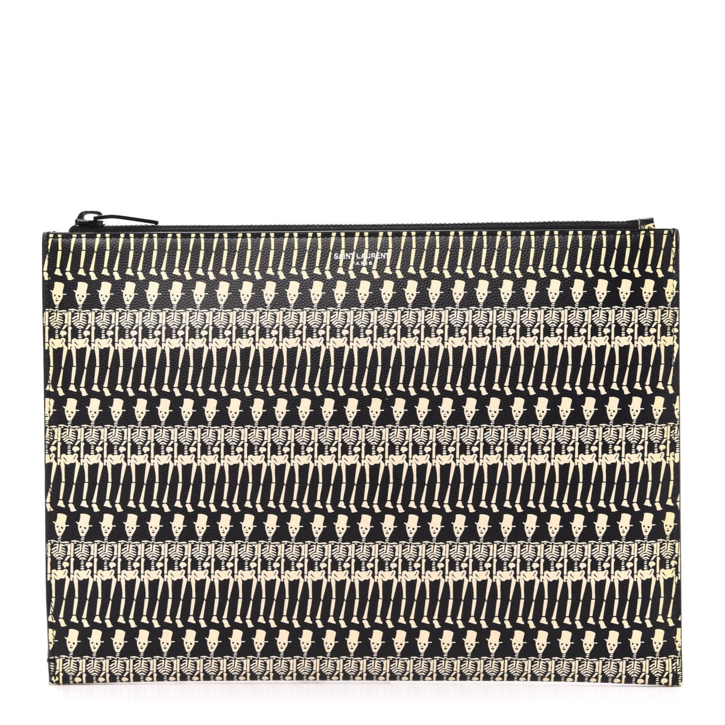 Grain de Poudre Skeleton Print Zipped Tablet Holder Black
