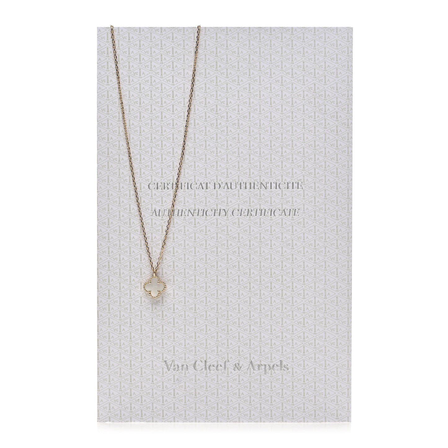 18K Yellow Gold Mother of Pearl Sweet Alhambra Pendant Necklace