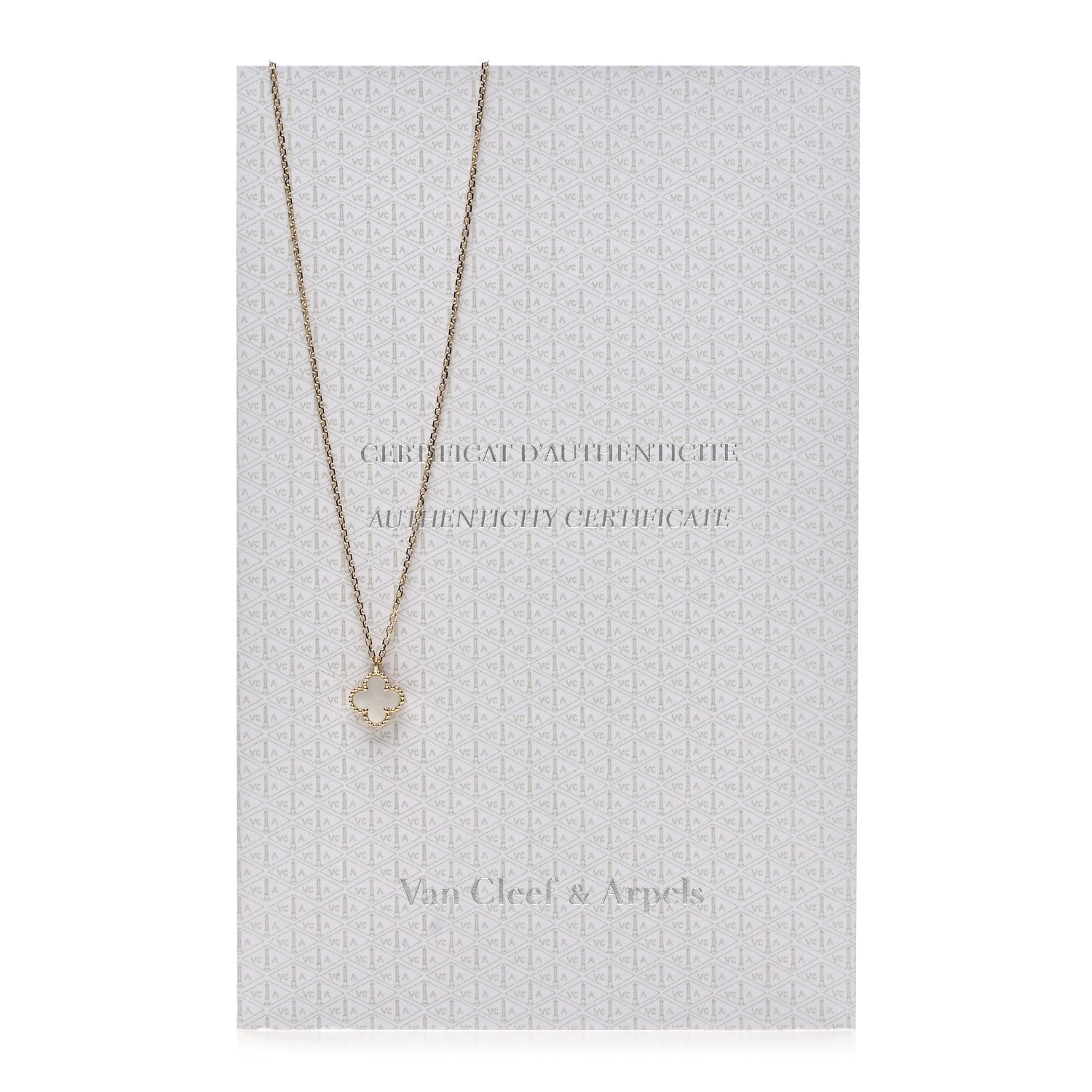 Van Cleef & Arpels 18K Yellow Gold Mother of Pearl Sweet Alhambra Pendant Necklace 6 of 6