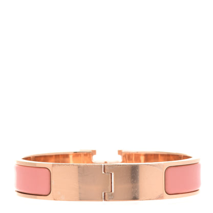 Hermes Enamel Narrow Clic Clac H Bracelet PM Rose Florida 3 of 6