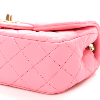 Chanel Lambskin Quilted Mini Rectangular Pearl Crush Flap Pink 10 of 11