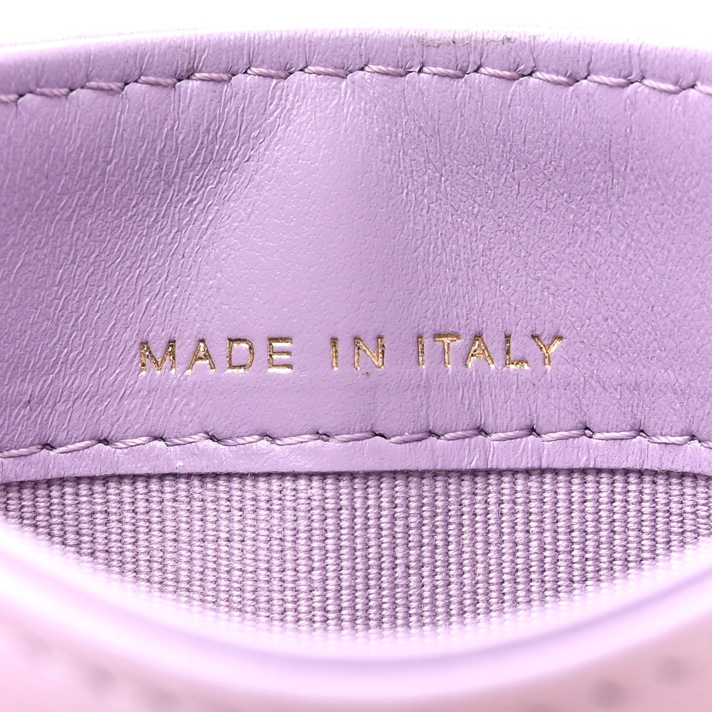 Lambskin Quilted Chanel 19 Card Holder Light Purple