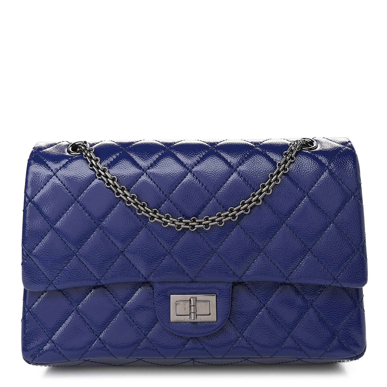 Chanel Patent Caviar Quilted 2.55 Reissue 227 Flap Royal Blue 1 of 10