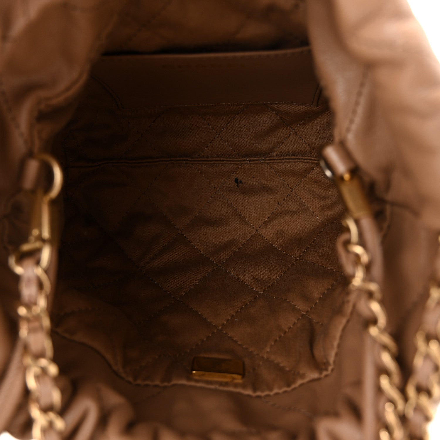 Chanel Shiny Calfskin Quilted Mini Chanel 22 Dark Beige 5 of 11