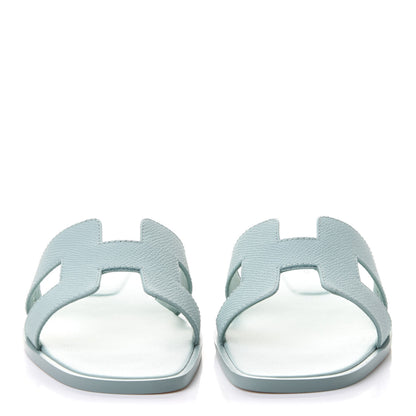 Hermes Epsom Oran Sandals 35.5 Vert Embrun 2 of 10