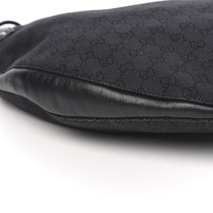 Gucci Denim Monogram Half Moon Hobo Black 7 of 9