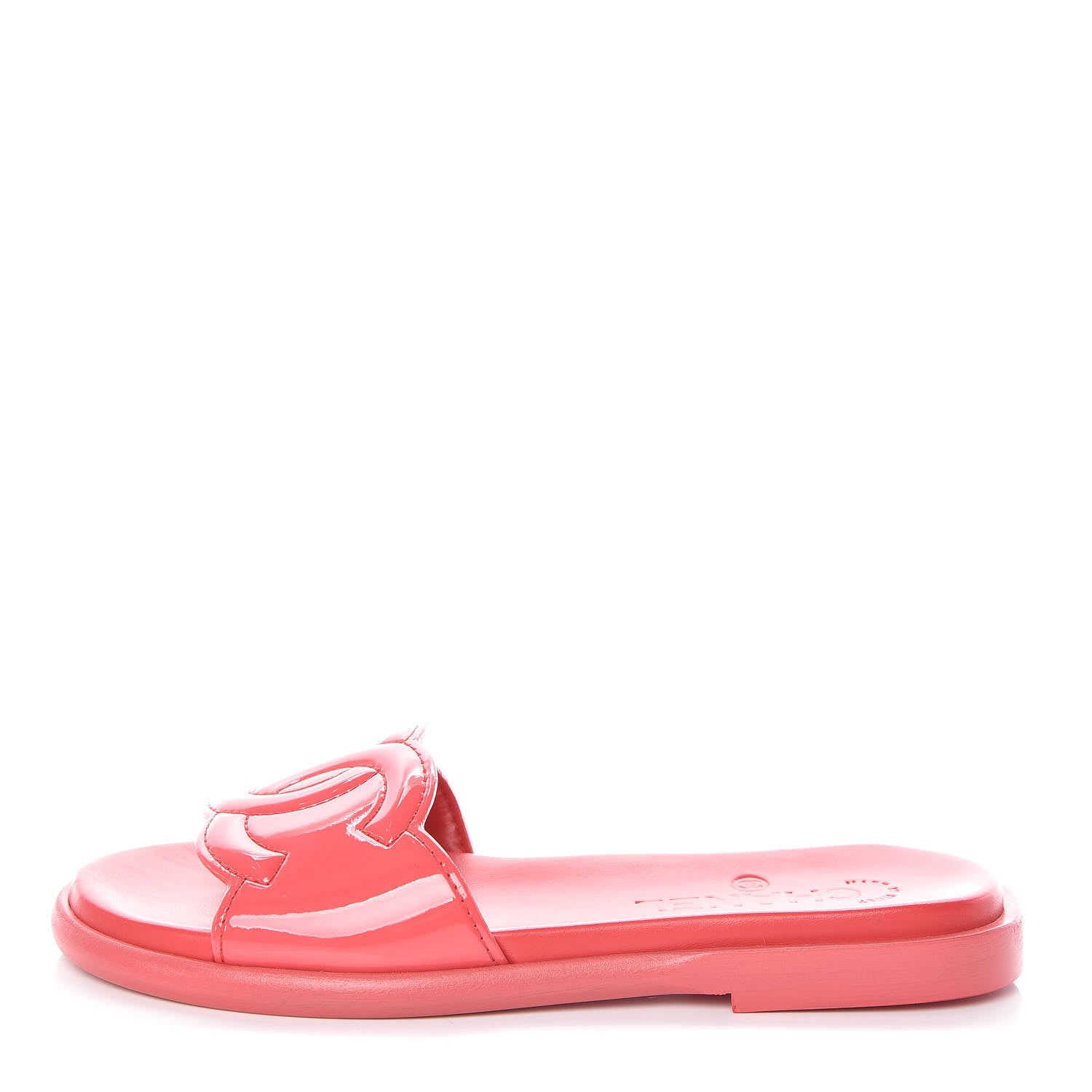 Chanel Patent Calfskin CC Slip On Mules 35 Pink 1 of 9