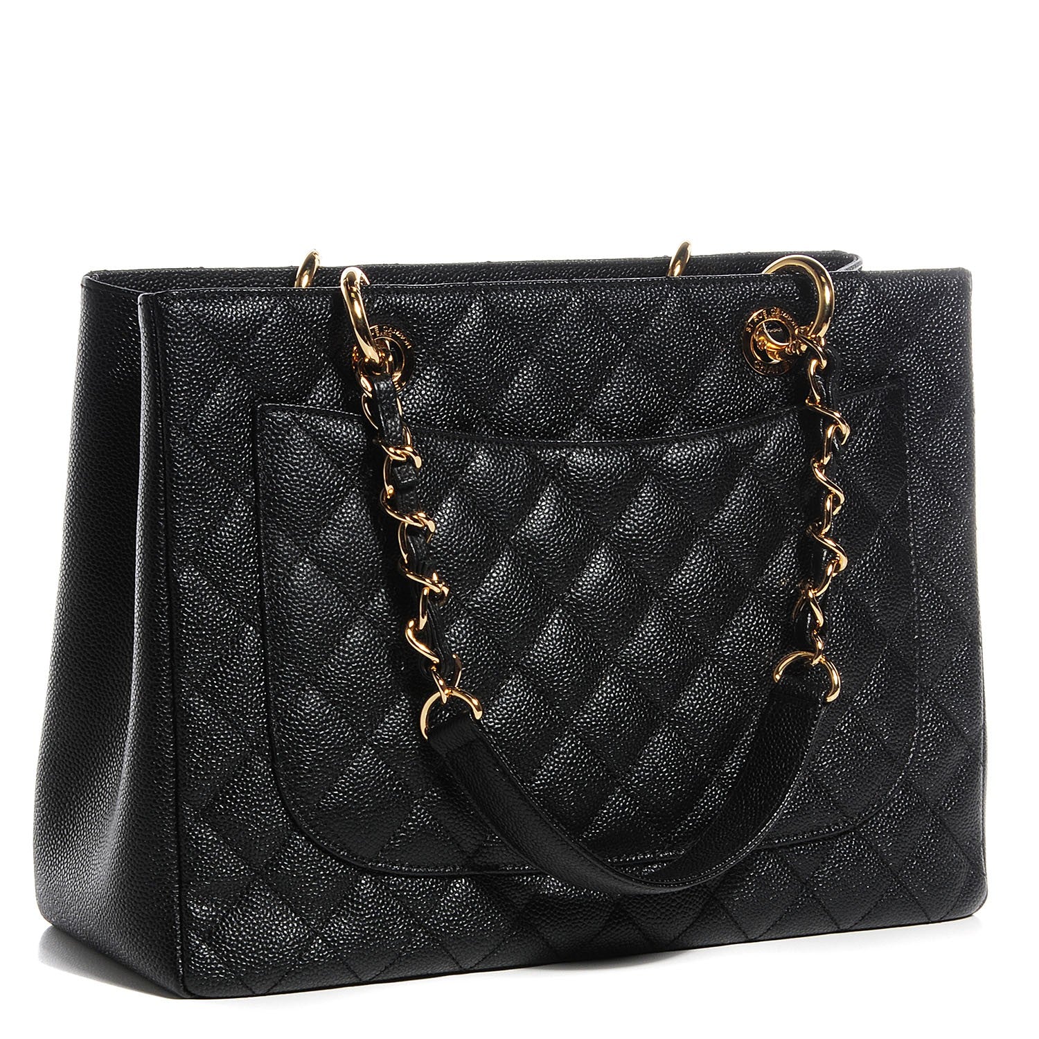 Chanel Caviar Grand Shopping Tote GST Black 3 of 7