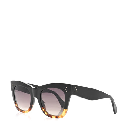 Celine Acetate Cat Eye Sunglasses CL40004I Havana Black 1 of 7