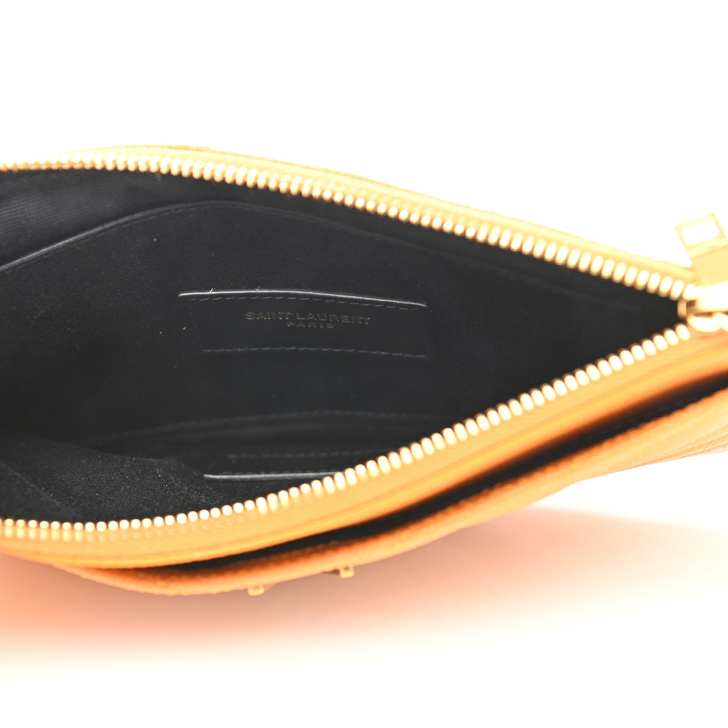 Grain De Poudre Chevron Monogram Bill Pouch Senape Yellow