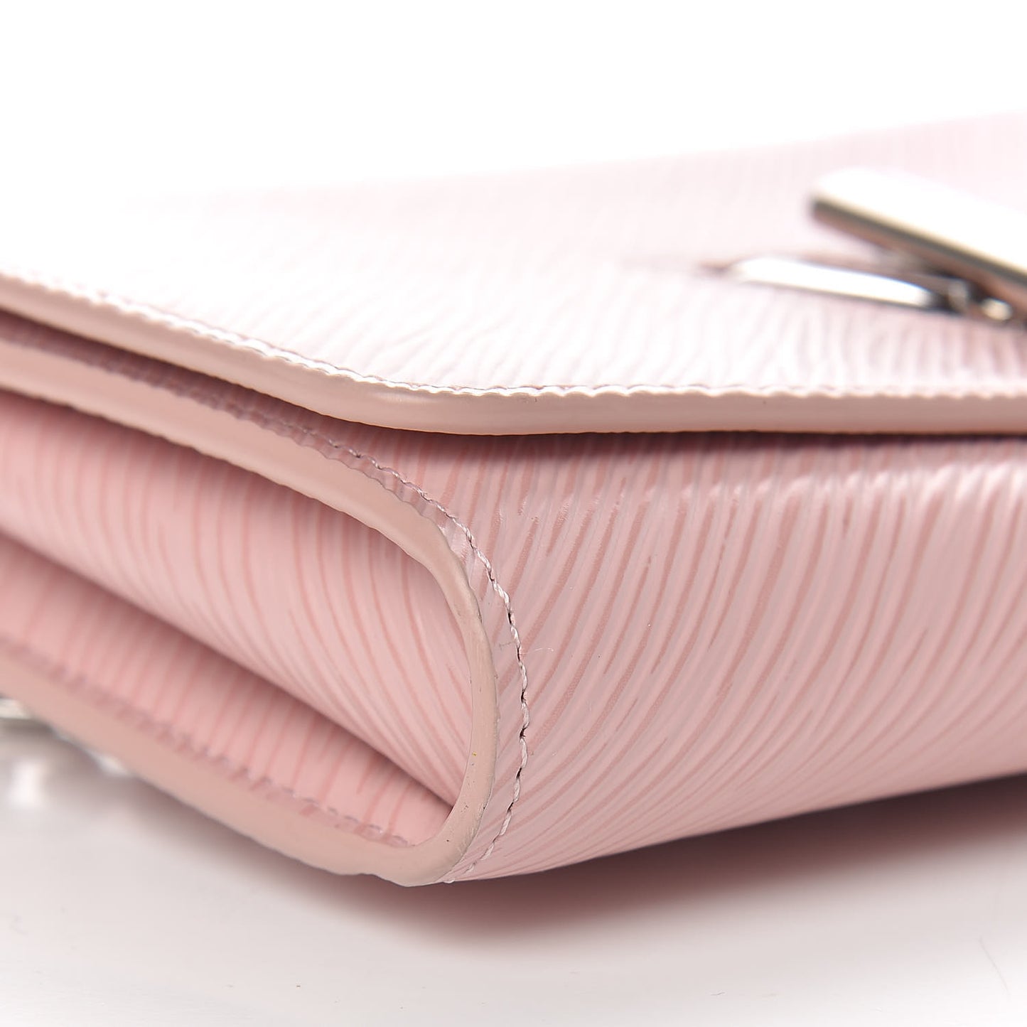 Epi Twist Chain Wallet Rose Ballerine