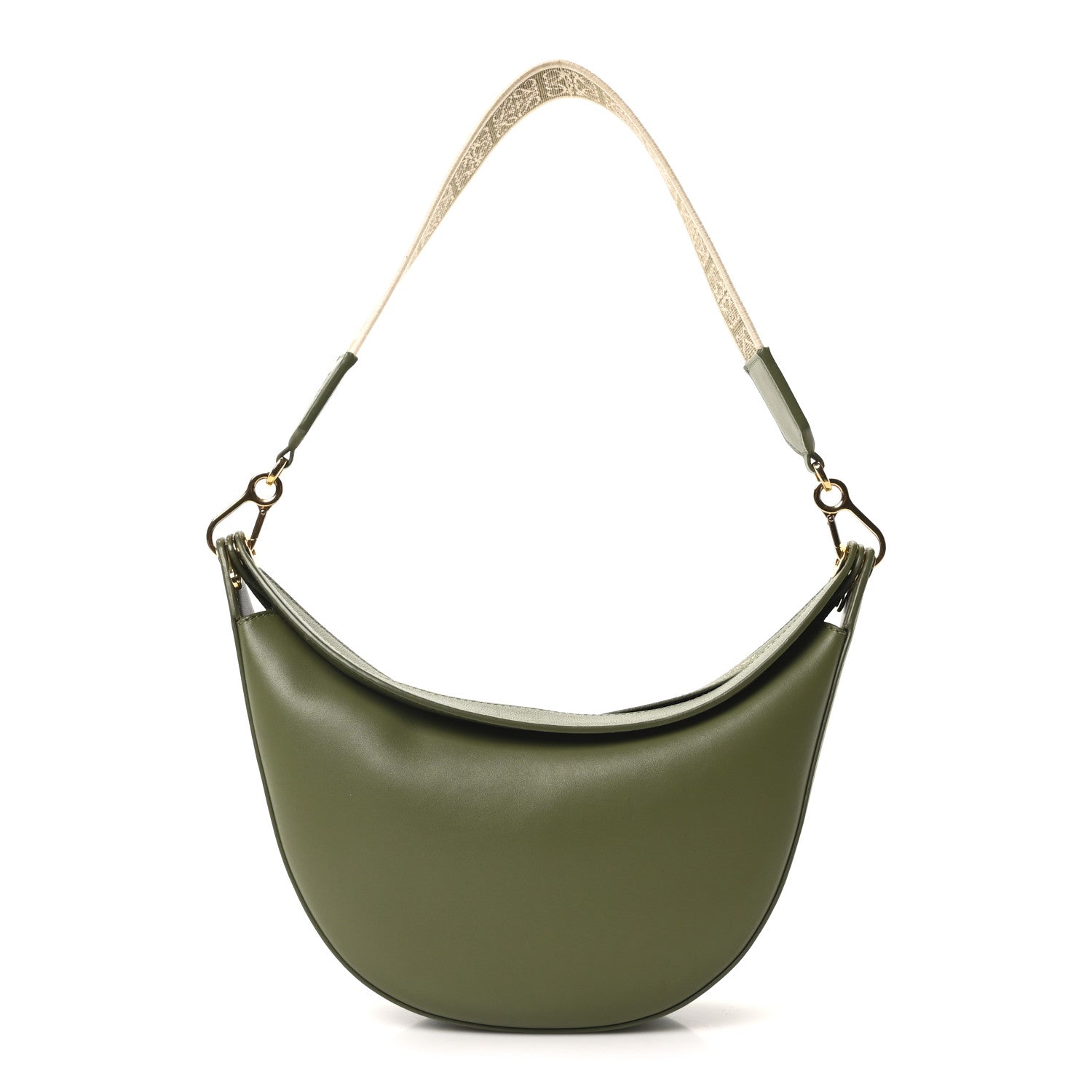 Loewe Satin Calfskin Jacquard Small Luna Bag Avocado Green 1 of 9