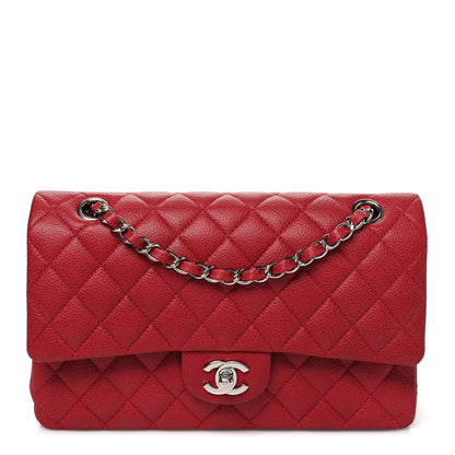 Chanel Caviar Quilted Medium Double Flap Dark Red 1 of 11