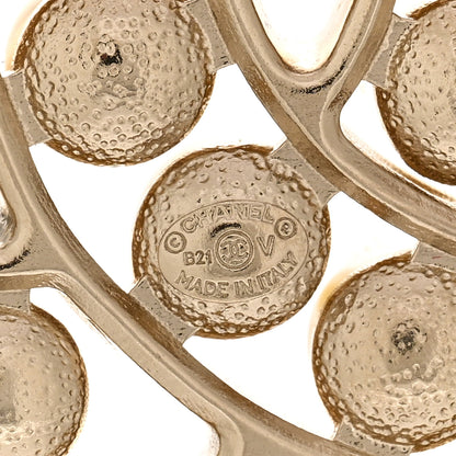 Chanel Pearl CC Brooch Light Gold 4 of 4