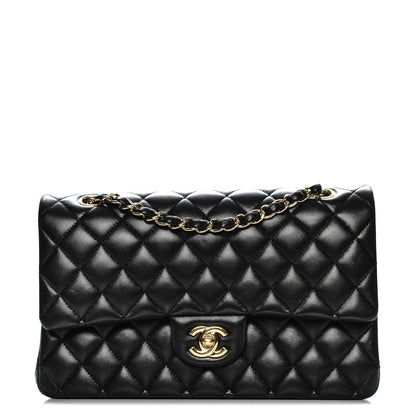 Chanel Lambskin Quilted Medium Double Flap Black 1 of 8