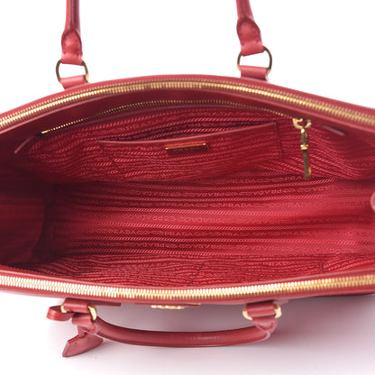 Prada Saffiano Large Galleria Double Zip Tote Fuoco 5 of 11