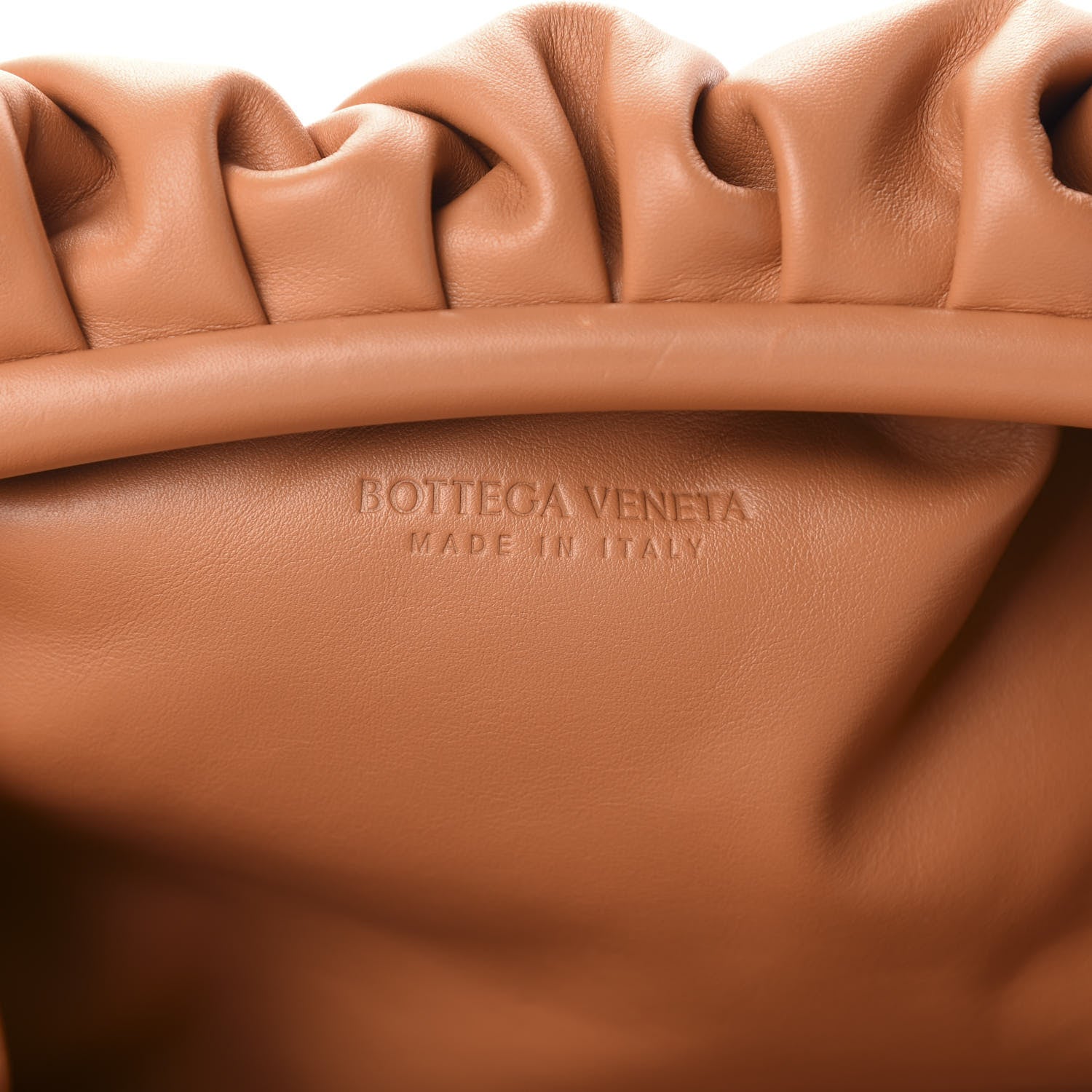 Bottega Veneta Smooth Butter Calf The Pouch Oversized Clutch Light Orange 8 of 9