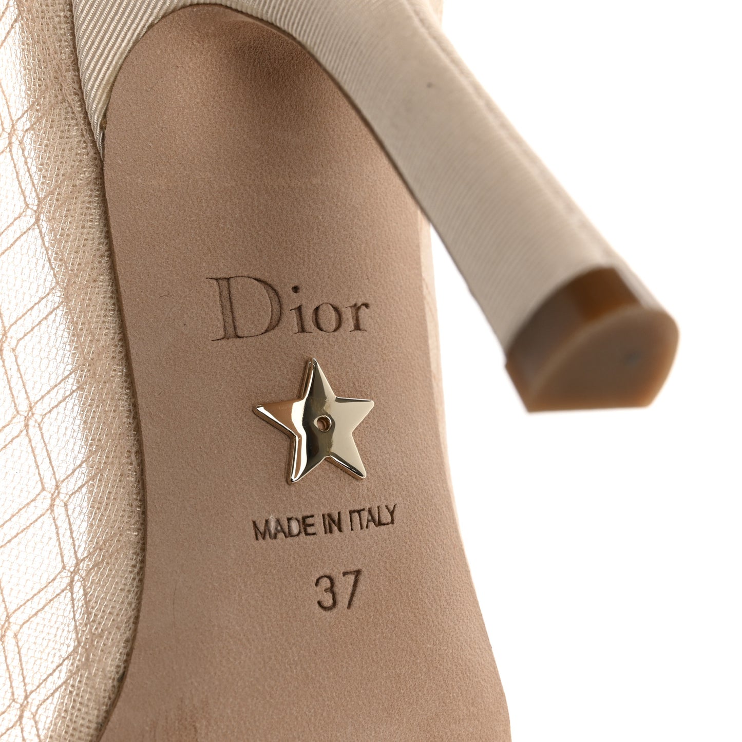 Mesh Ribbon Crystal J'Adior 100mm Pumps 37 Nude