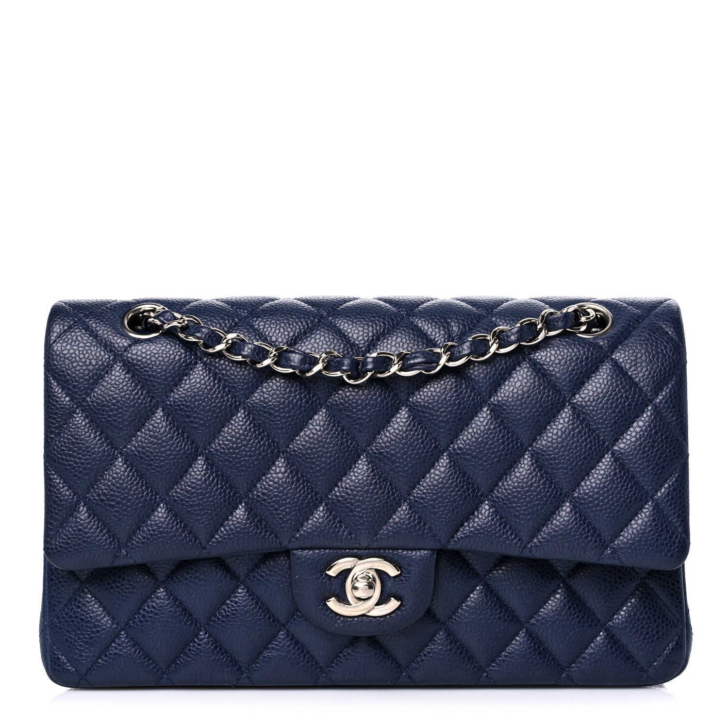Chanel Caviar Quilted Medium Double Flap Navy 1 of 15