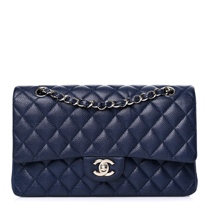 Chanel Caviar Quilted Medium Double Flap Navy 1 of 15