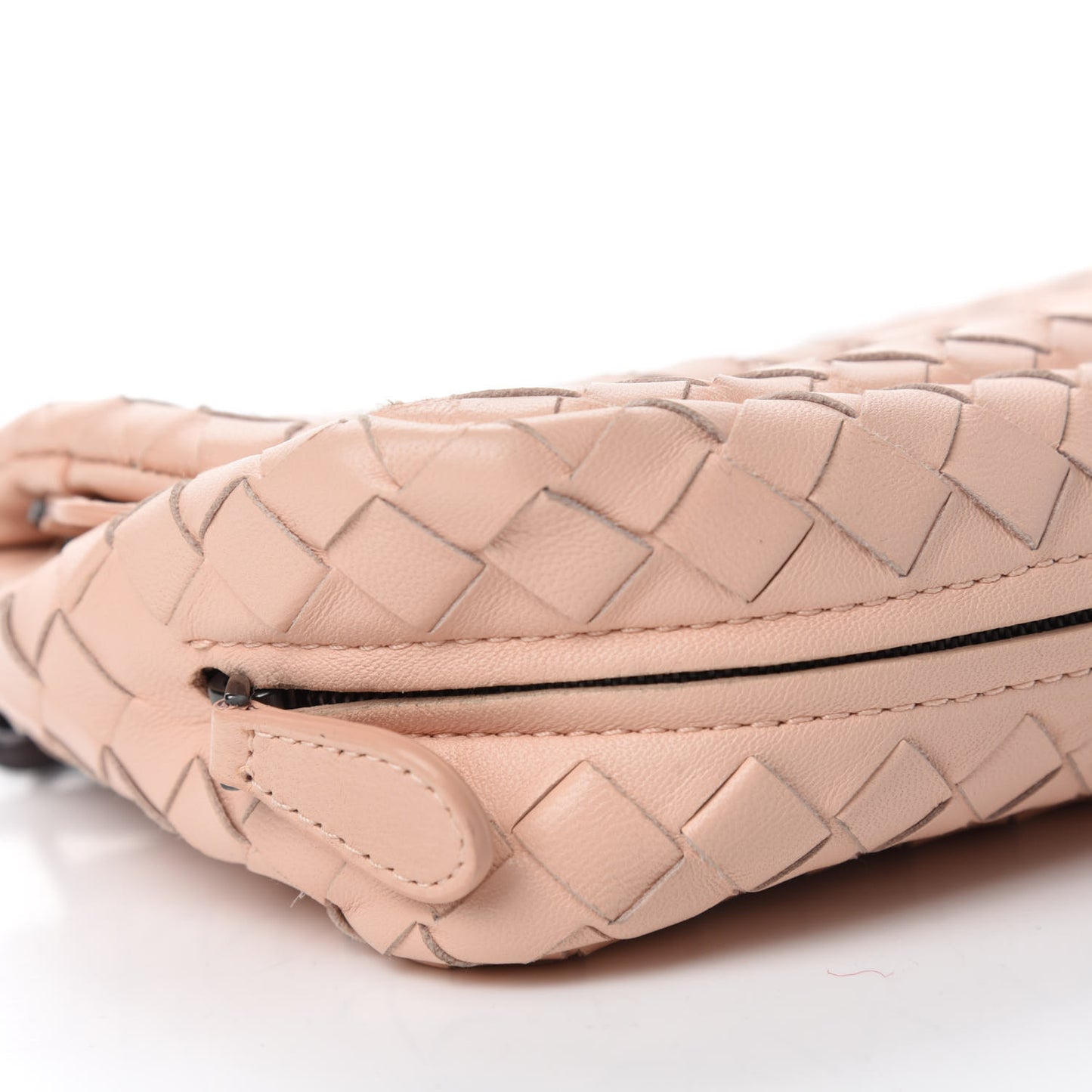 Nappa Intrecciato Mini Chain Messenger Flamingo