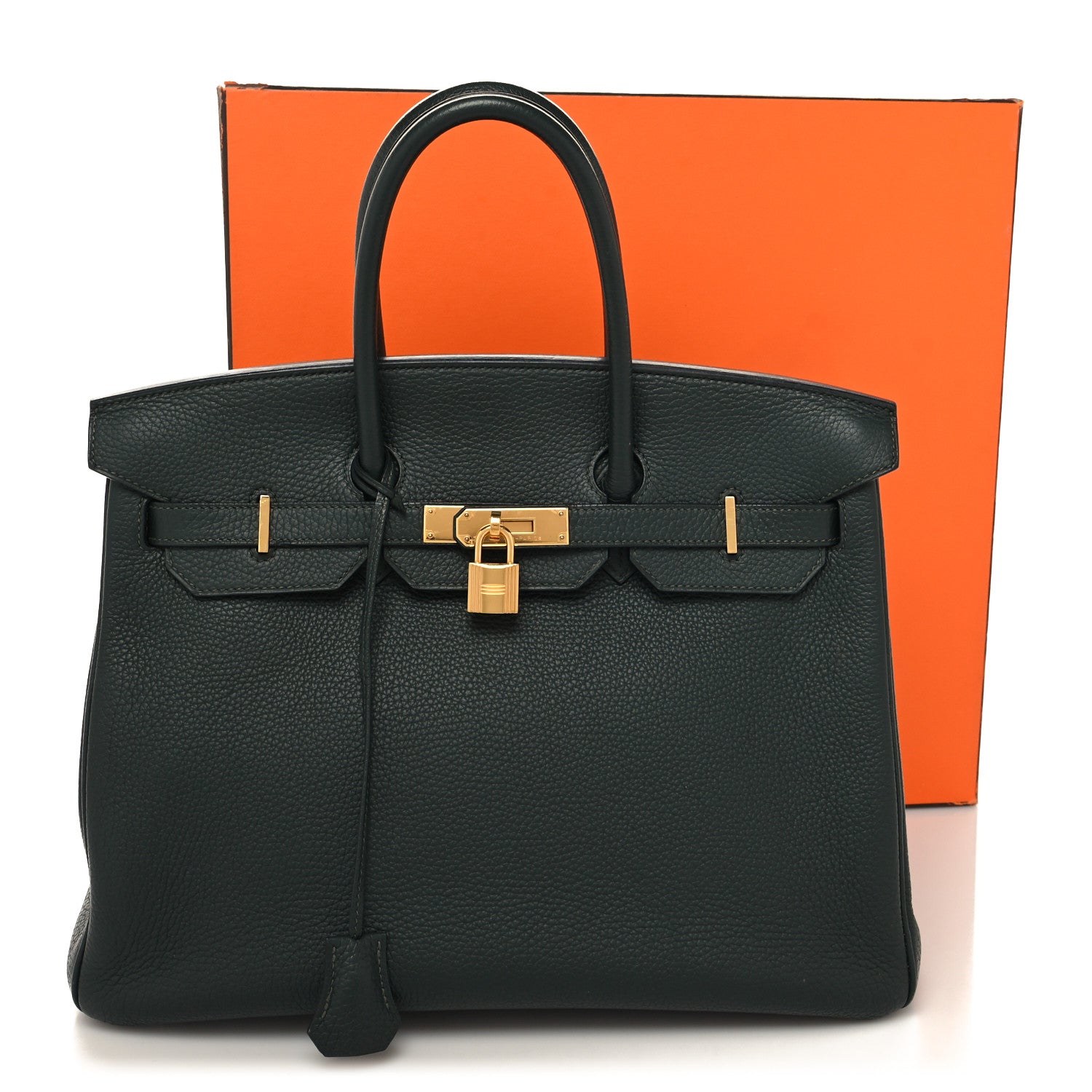 Hermes Togo Birkin 35 Vert Fonce 13 of 13