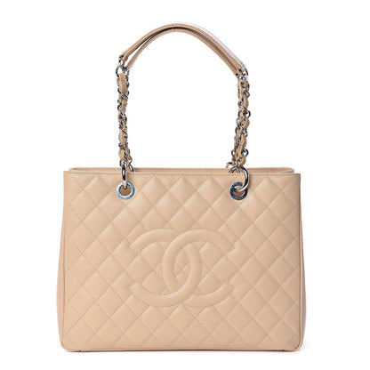 Chanel Caviar Quilted Grand Shopping Tote GST Beige Clair 1 of 11