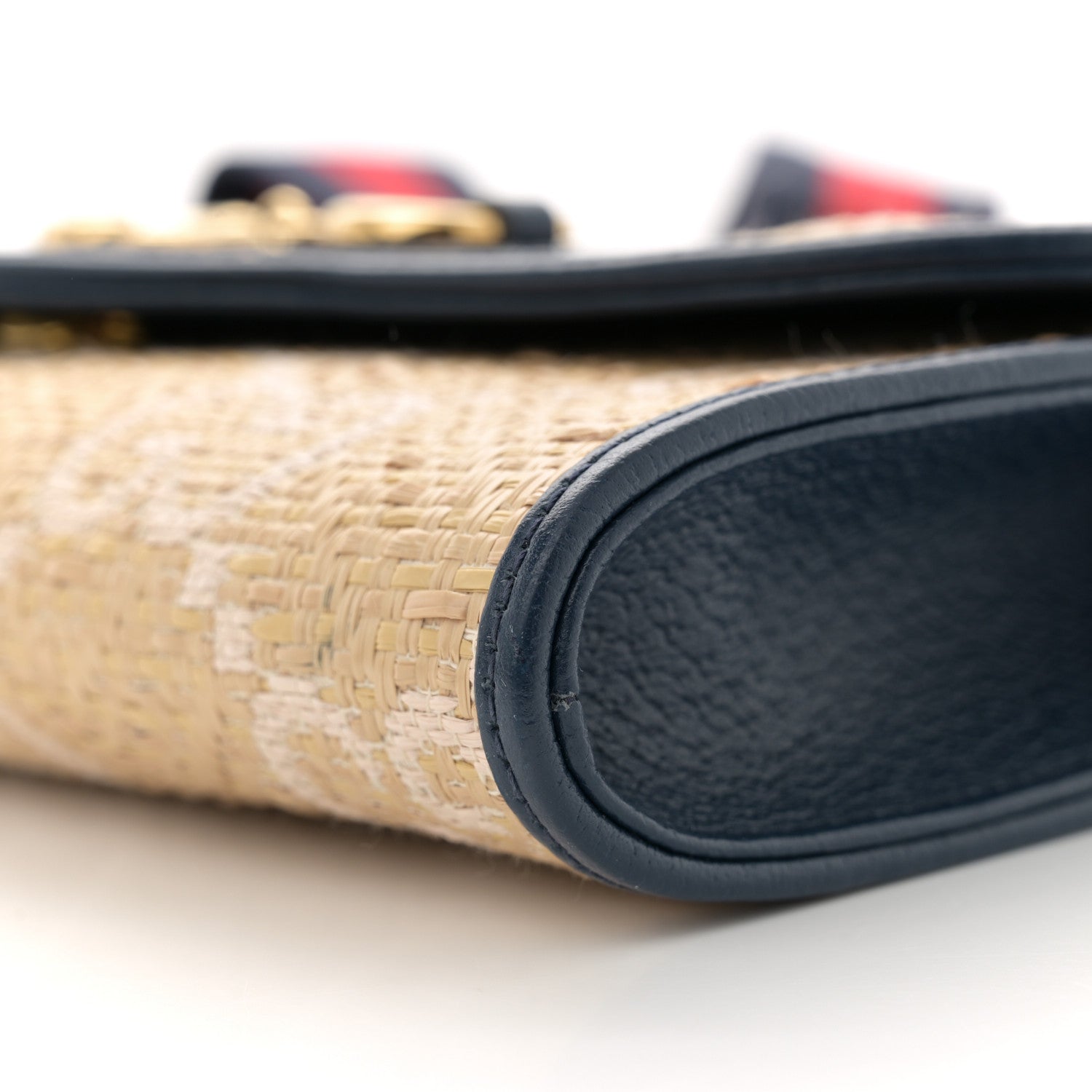 Gucci Raffia Textured Dollar Calfskin GG Monogram Web Small Horsebit 1955 Crossbody Bag 10 of 10