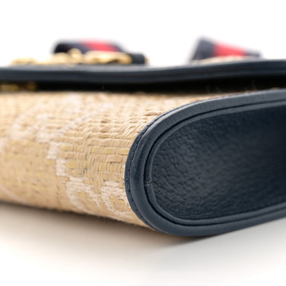 Gucci Raffia Textured Dollar Calfskin GG Monogram Web Small Horsebit 1955 Crossbody Bag 10 of 10