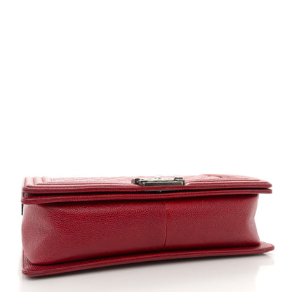 Chanel Caviar Quilted New Medium Boy Flap Dark Red 4 of 12