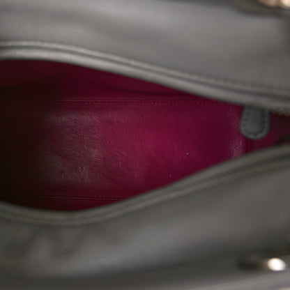 Christian Dior Lambskin Cannage Medium Lady Dior Grey Fuchsia 5 of 10