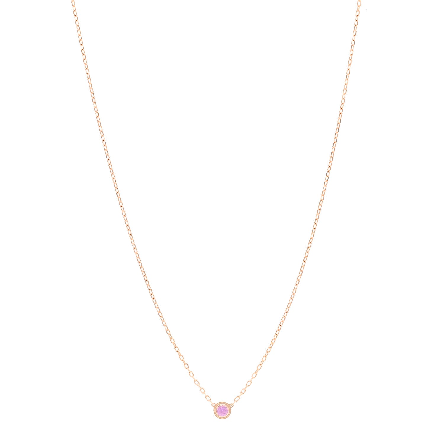 Cartier 18K Pink Gold Pink Sapphire D'Amour Pendant Necklace 1 of 5