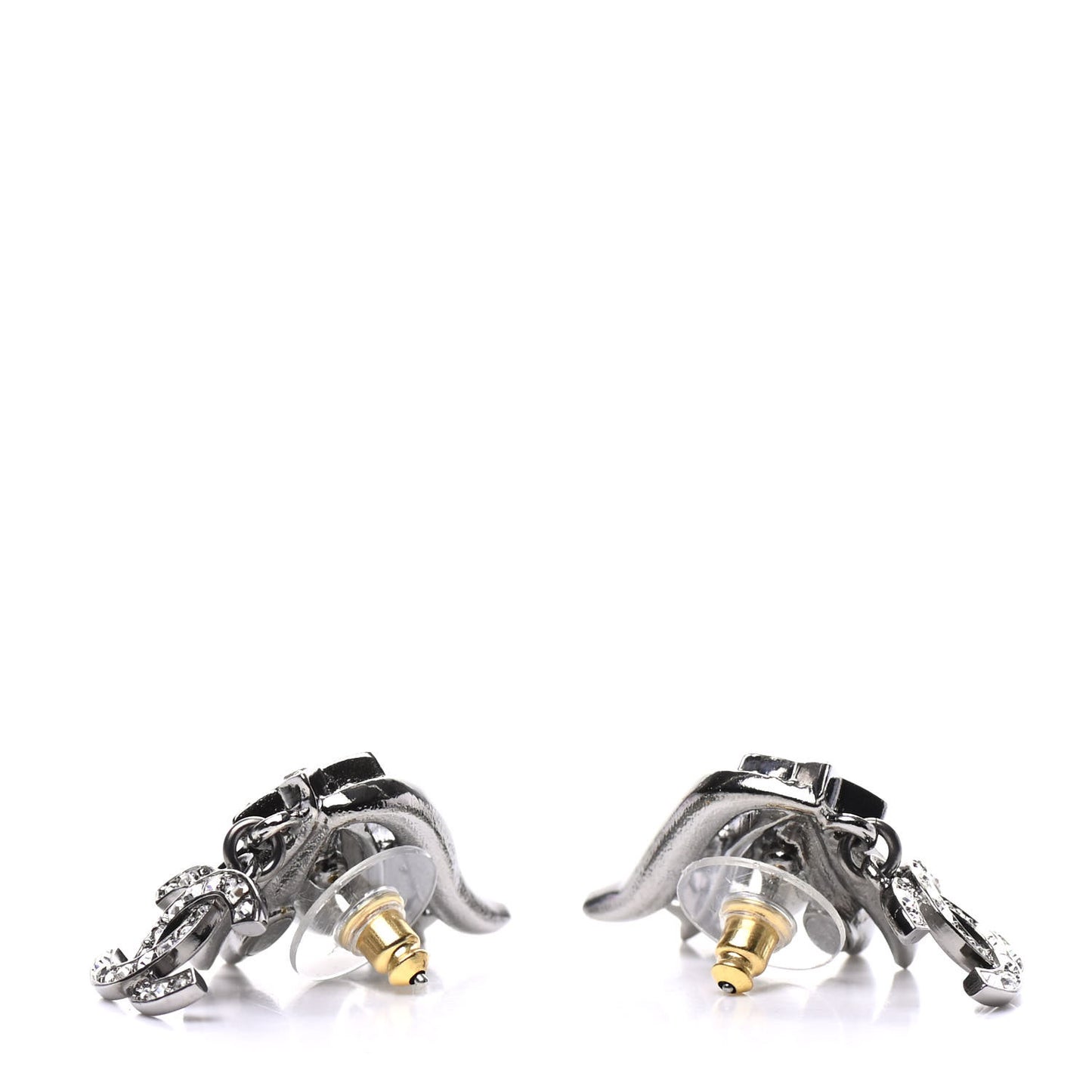 Crystal CC Star Earrings Silver
