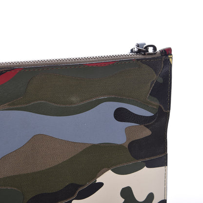 Valentino Garavani Nappa Canvas Camouflage Zip Pouch Multicolor 11 of 12