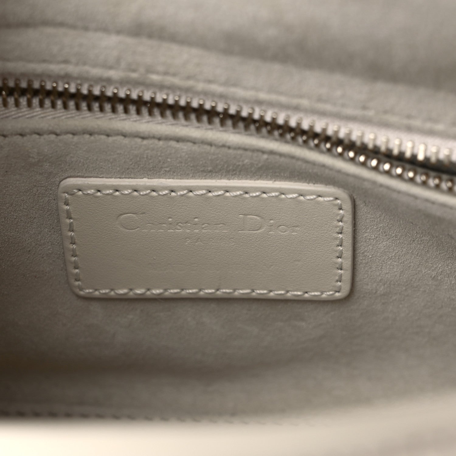 Christian Dior Calfskin Cannage Diamond Mini Lady Dior White 6 of 10