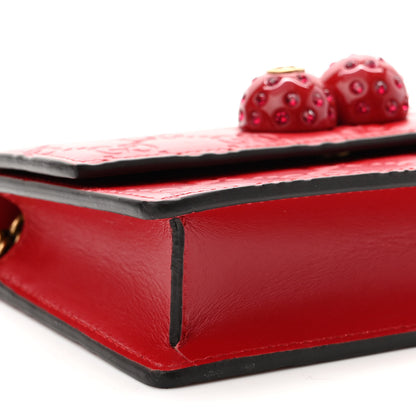Gucci Guccissima Mini Cherry Chain Bag Hibiscus Red 7 of 8